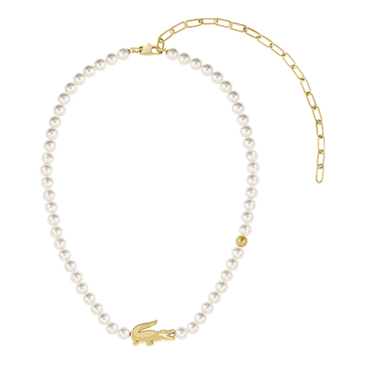 Collier LACOSTE acier doré longueur 50 cm