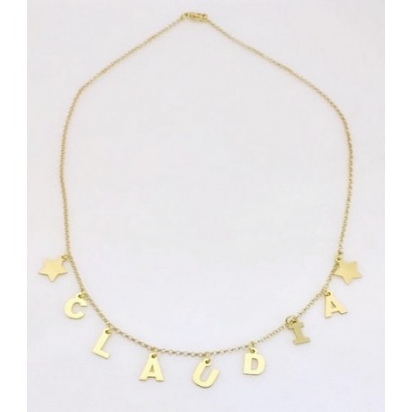 Collier Mamy-Jò personnalisable avec des lettres pendentifs en argent 925