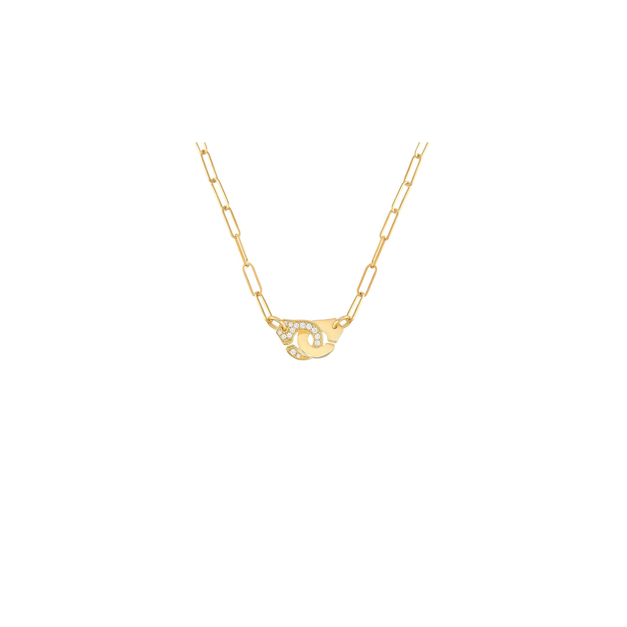 Collier Menottes dinh van R10 en or jaune et diamants