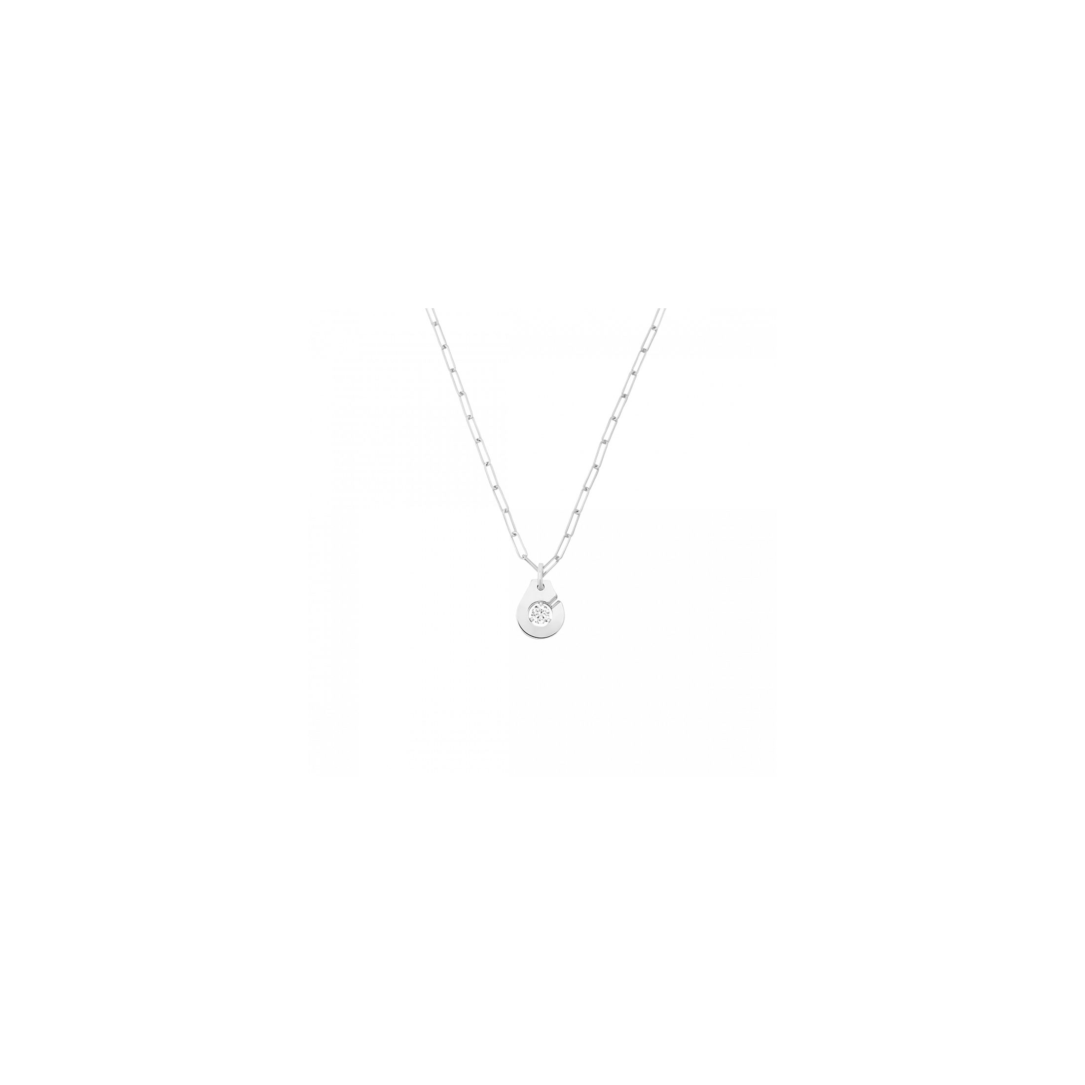 Collier Menottes dinh van R10 en or blanc et diamant