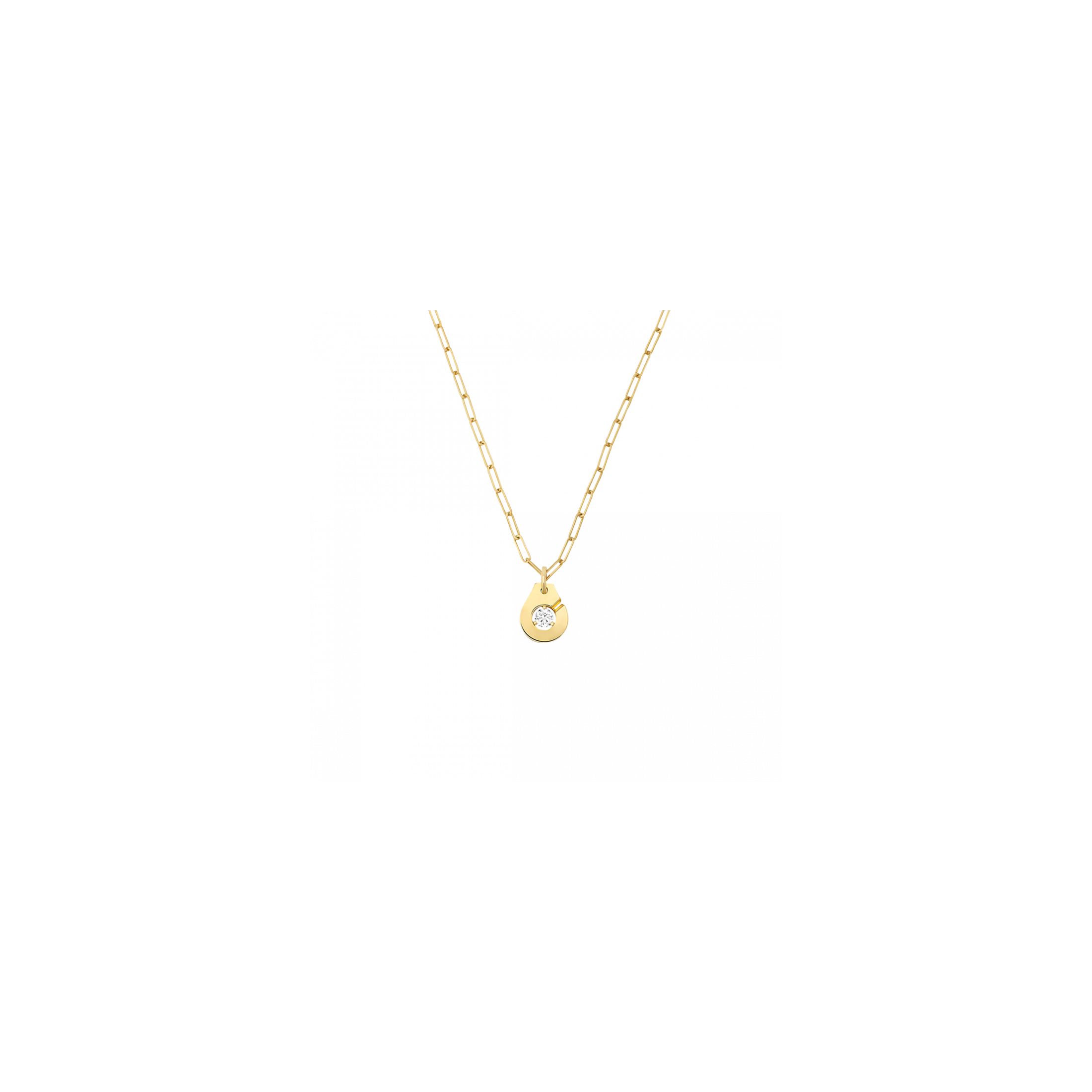 Collier Menottes dinh van R10 en or jaune et diamant