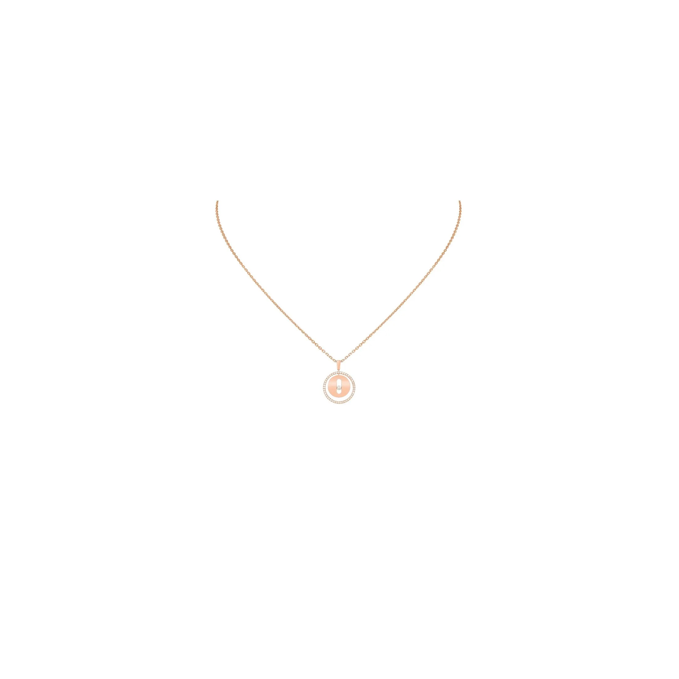 Collier Messika Lucky Move petit modèle en or rose et diamants
