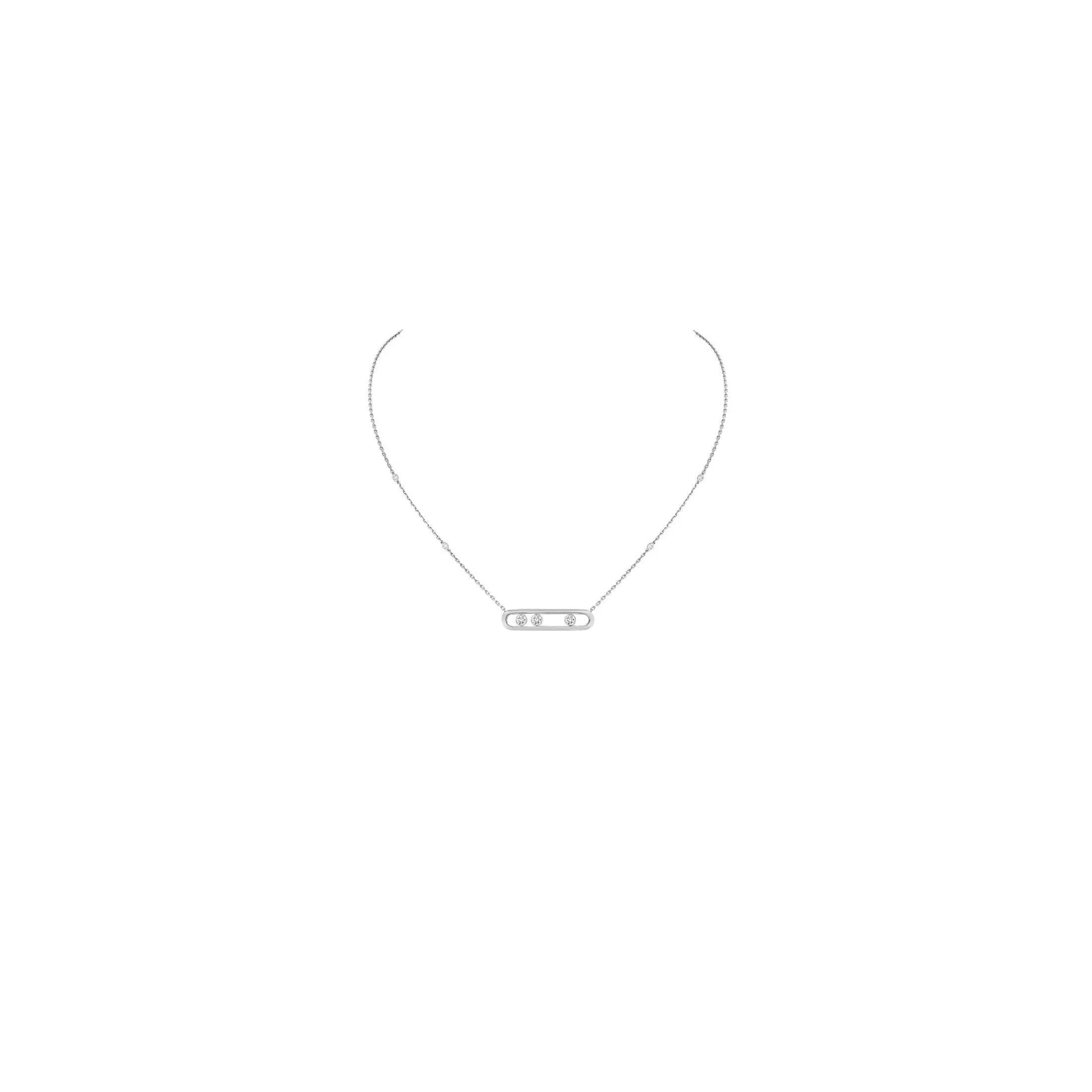 Collier Messika Move en or blanc et diamants