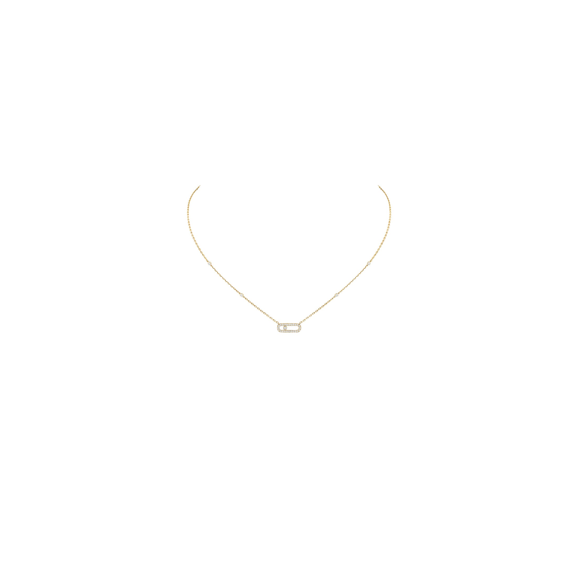 Collier Messika Move Uno en or jaune et diamants