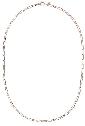 Bronzallure rectangular chain long necklace