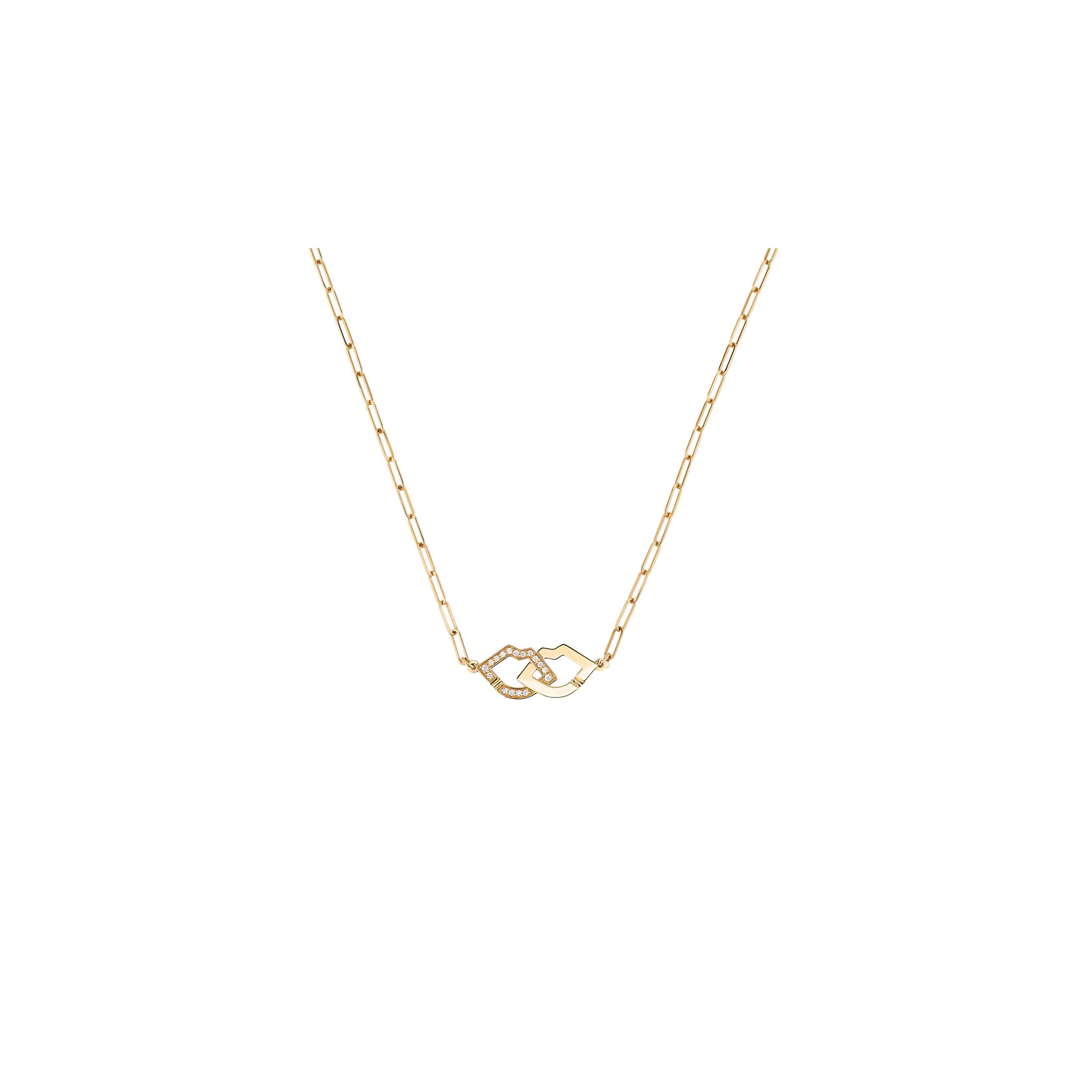 Collier Two Lips dinh van en or jaune et diamants