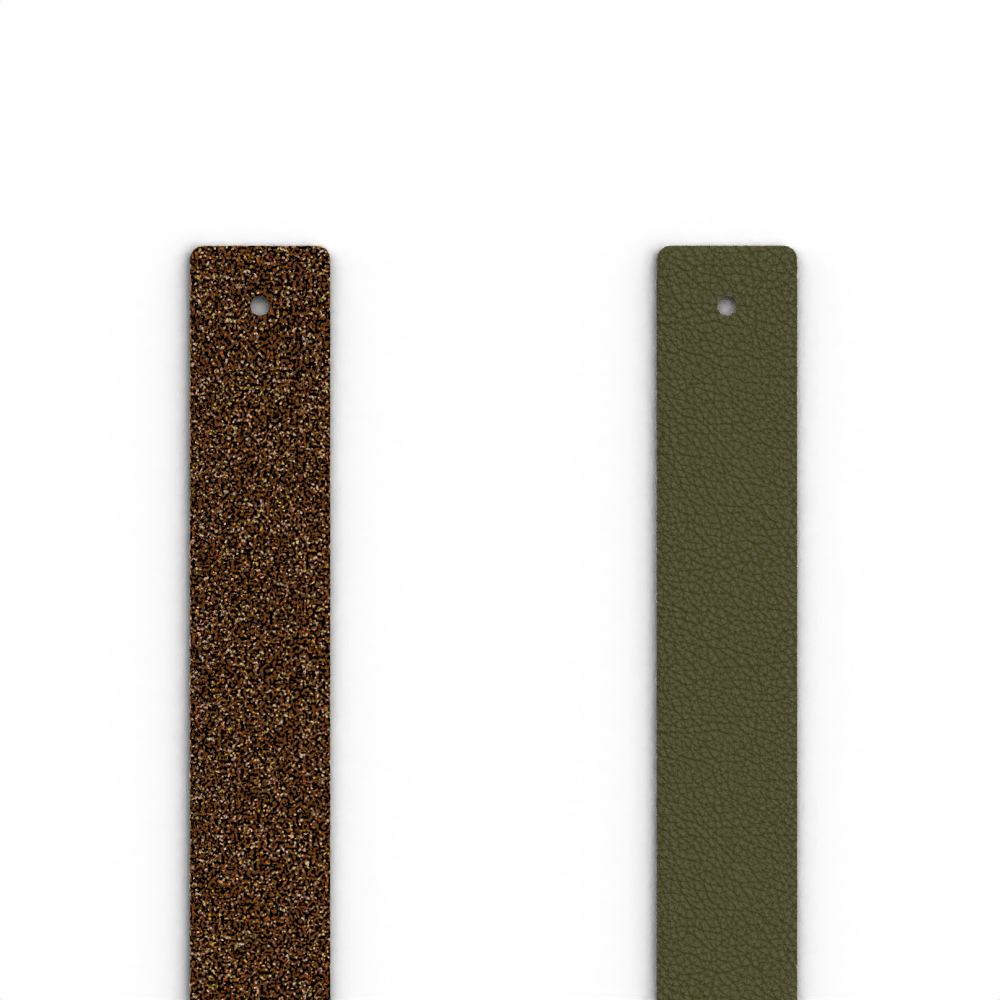 Bronze glitter Georgette leather/Verdigris