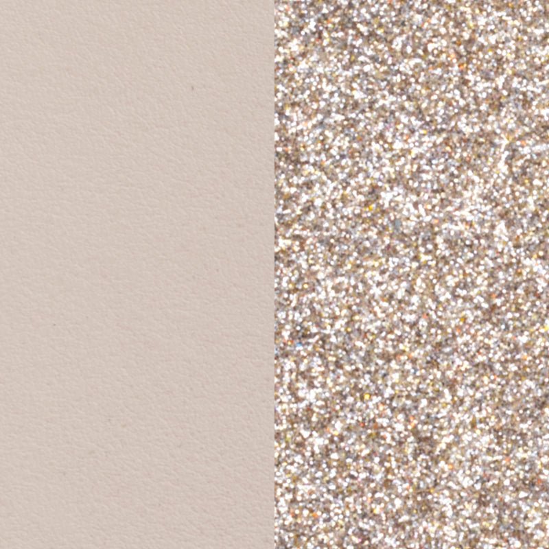Leather Les Georgettes Cream / Golden glitter