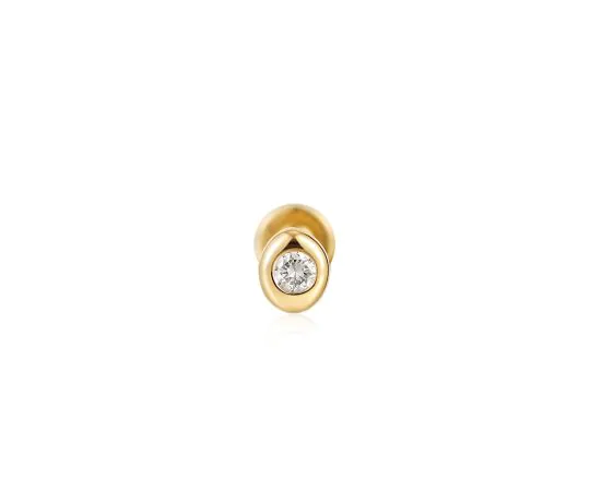ANIA HAIE Simple Clous d'oreille Magma Wave or 14K EAU004-01YG