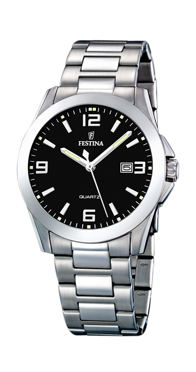 Classics - Modèle F16376/4 - Argenté & Noir - Montre Festina