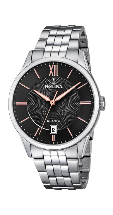 Classics - Modèle F20425/6 - Argenté & Noir - Montre Festina