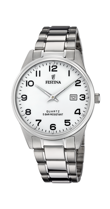 Classics - Modèle F20511/1 - Argenté & Blanc - Montre Festina