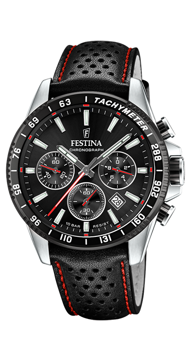 Timeless Chronograph - Modèle F20561/4 - Noir & Rouge - Montre Festina