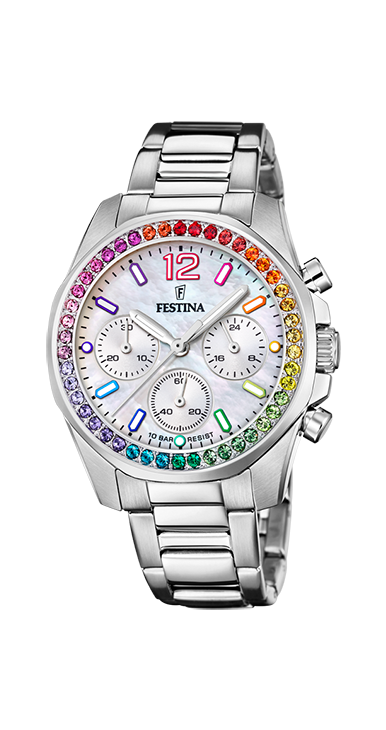 Boyfriend - Modèle F20606/2 - Argenté & Multicolore - Montre Festina
