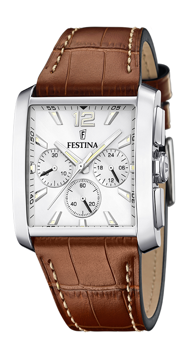 On The Square - Modèle F20636/1 - Marron  & Blanc - Montre Festina
