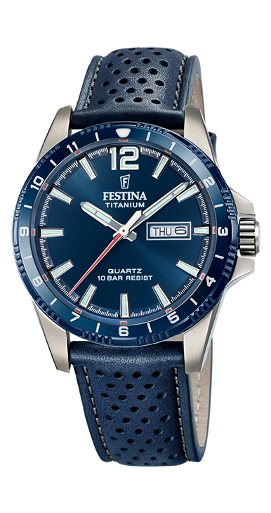 Titanium - Modèle F20699/2 - Bleu & Argenté - Montre Festina