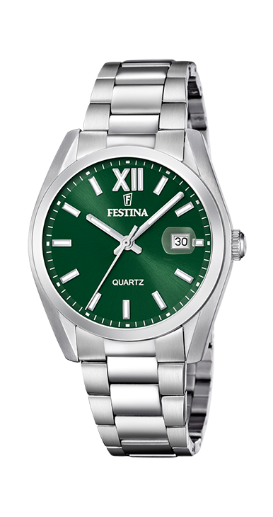 Classics - Modèle F20707/8 - Argenté & Vert - Montre Festina
