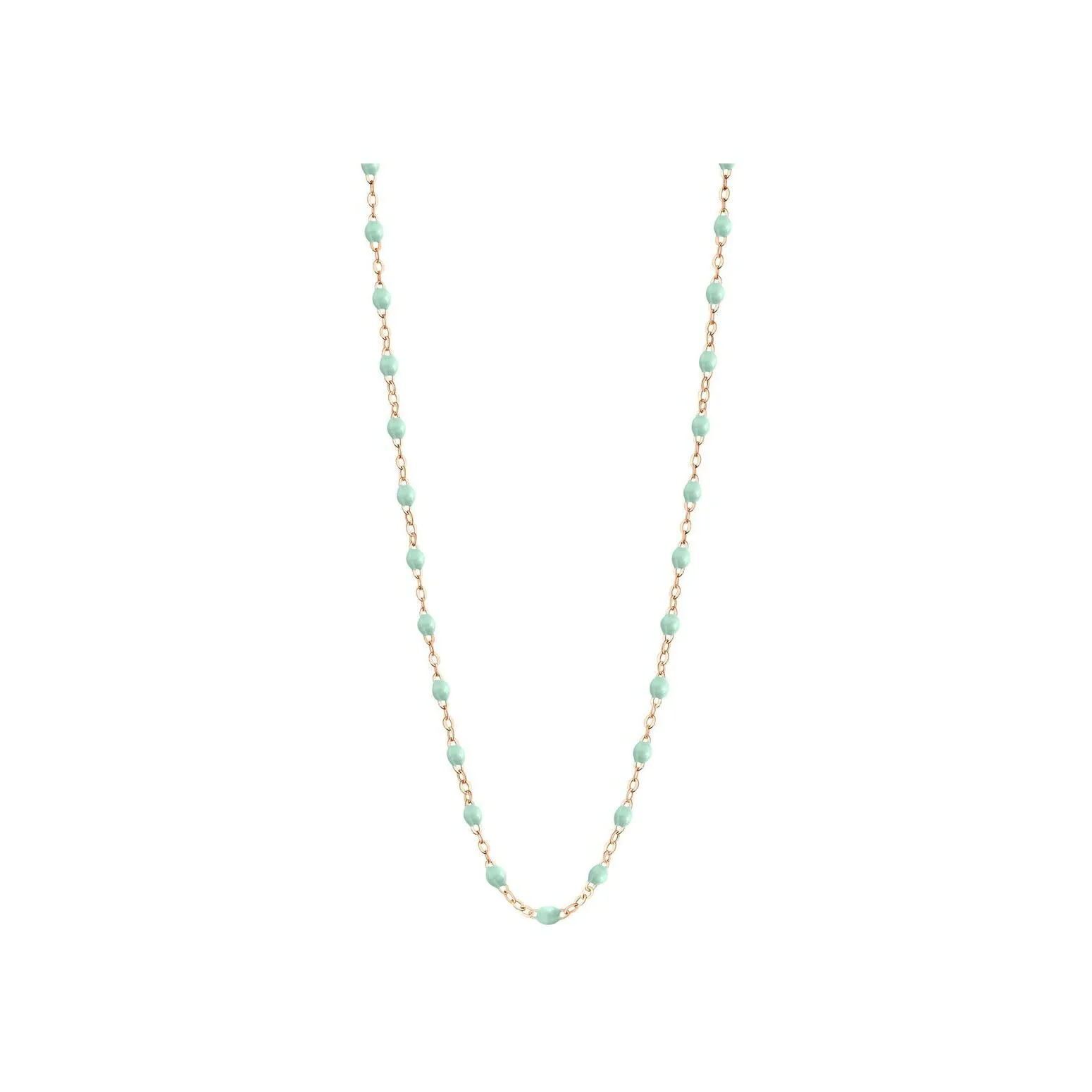 Collier Gigi Clozeau Classique en or rose et résine jade, taille 33cm