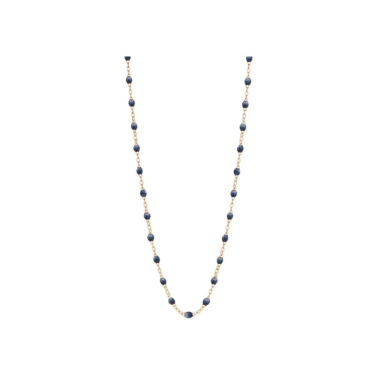 Collier Gigi Clozeau Classique en or rose et résine bleu nuit, 50cm B1GI001R5050XX - Rigal