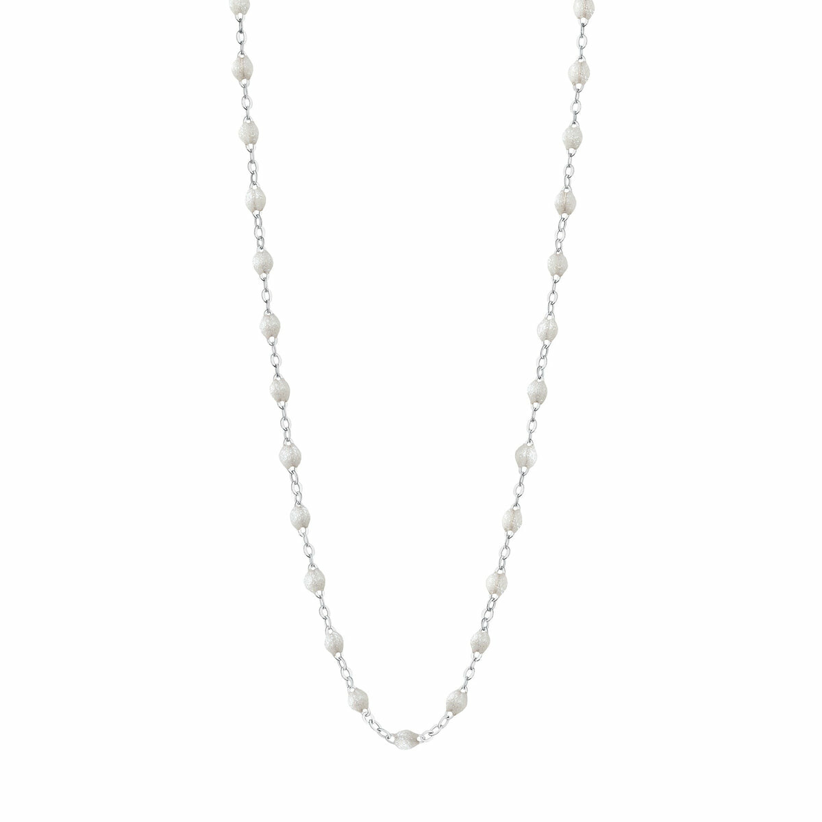 Achat Collier Gigi Clozeau Classique en or blanc et résine opale, 42cm