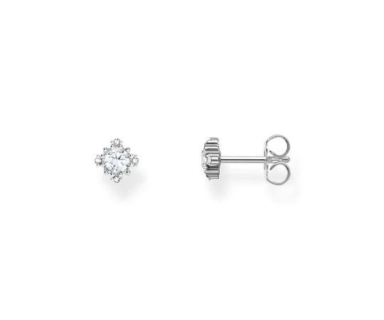 Thomas Sabo H2311-051-14 Clous d'Oreilles Argent Avec Pierre Blanche Femme
