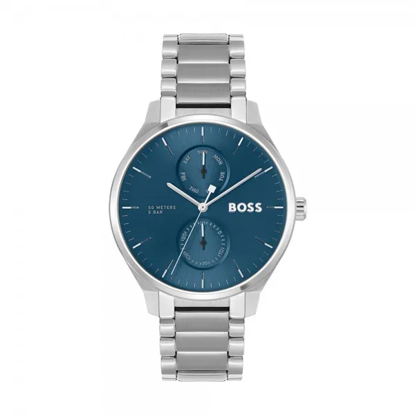 Hugo Boss - Montre Homme - Tyler - cadran bleu - bracelet acier - Ref 1514106