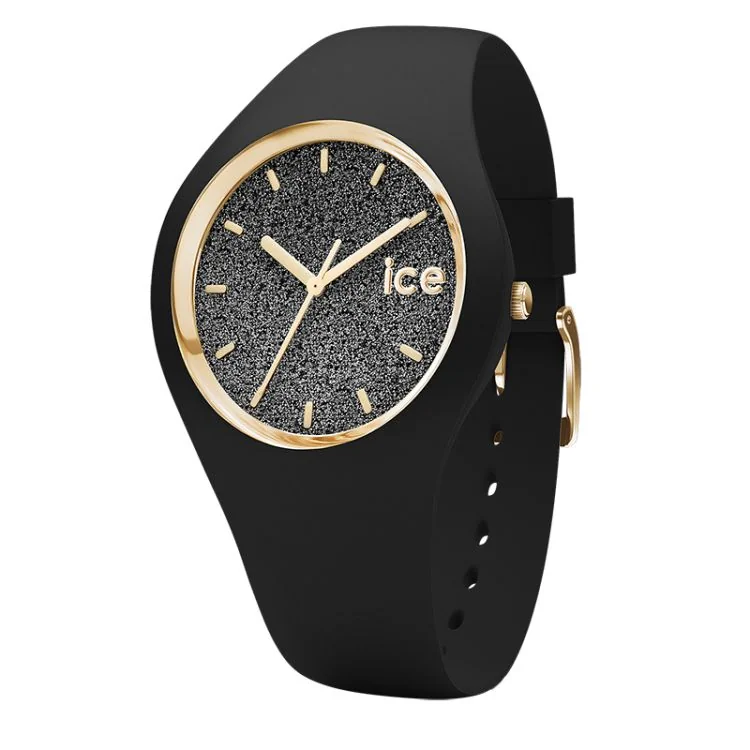 Montre Ice-Watch - Ice Glitter - Femme - Noire et Doré Pailleté