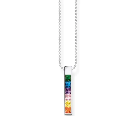 Thomas Sabo KE2113-166-7 Stone Rainbow Collier Femme, réglable