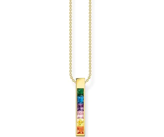 Thomas Sabo KE2113-971-7 Stone Rainbow Collier Femme, réglable