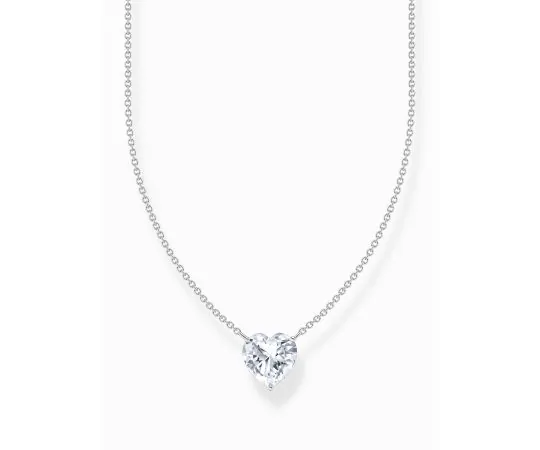 Thomas Sabo KE2211-051-14-L45V Collier en argent avec pendentif coeur blanc Femme