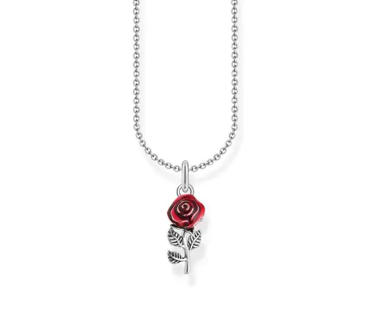 Thomas Sabo KE2219-664-10-L45V Collier En Argent Avec Pendentif rose rouge Femme