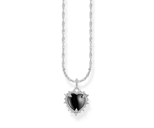 Thomas Sabo KE2297-643-11 Chaîne En Argent Avec Pendentif cœur noir Heart Romance Femme