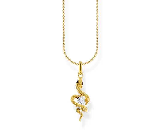 Thomas Sabo KE2300-565-14-L45V Chaîne Plaquée Or Avec Pendentif serpent Tempting Romance Femme