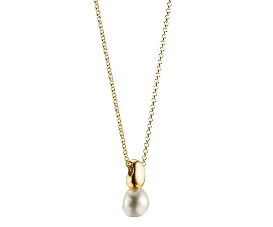 Thomas Sabo KE2318-430-14-L45V Collier Avec Pendentif Perle Natural Beauty Plaqué Or Femme
