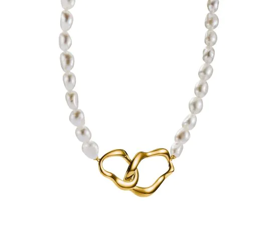 Thomas Sabo KE2321-430-14-L50V Collier De Perles Natural Beauty Plaqué Or Femme