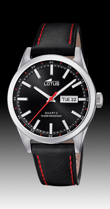 Classic - Modèle 18671/4 - Noir & Rouge - Montre Lotus