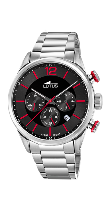 Chrono - Modèle 18688/6 - Noir & Rouge - Montre Lotus