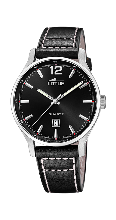 Classic - Modèle 18954/3 - Noir & Argenté - Montre Lotus