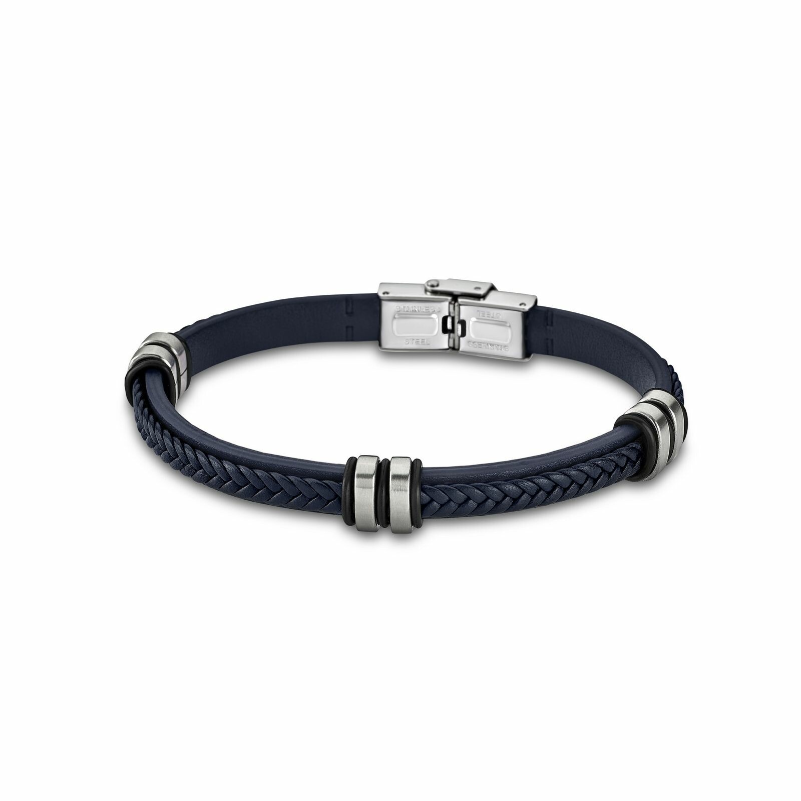 Achat Bracelet Lotus Style Urban Man en acier et cuir
