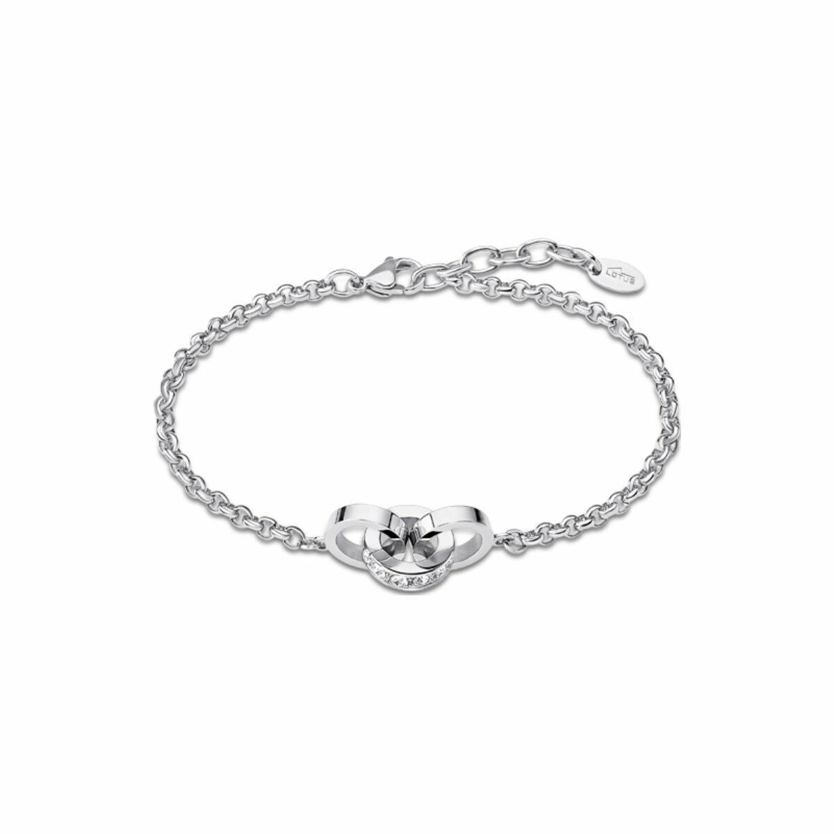 Achat Collier Lotus Style Bliss en acier et oxydes de zirconium