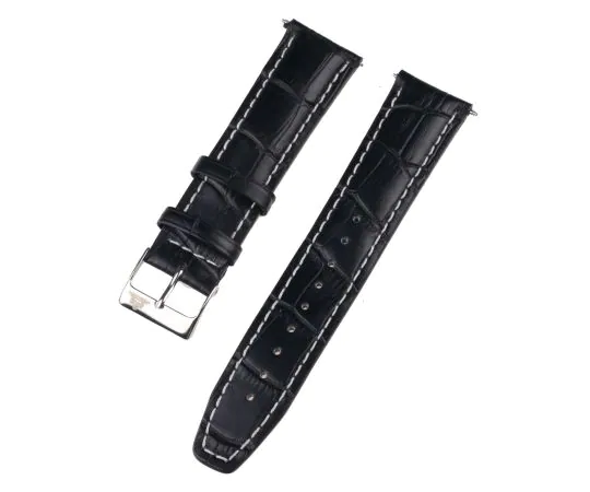 Rothenschild mid-17756 universel Bracelet de rechange 22mm noir, boucle argentée