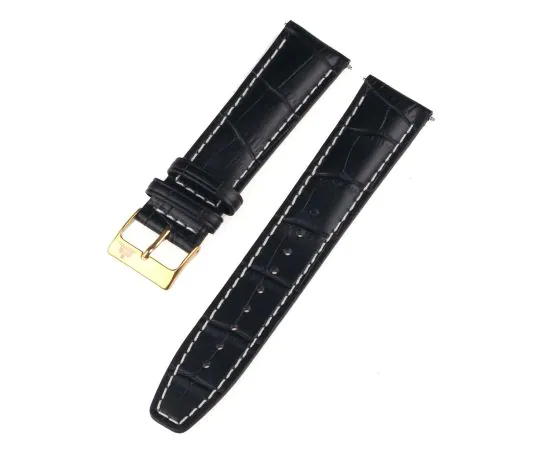 Rothenschild mid-17757 universel Bracelet de rechange 22mm noir, boucle or