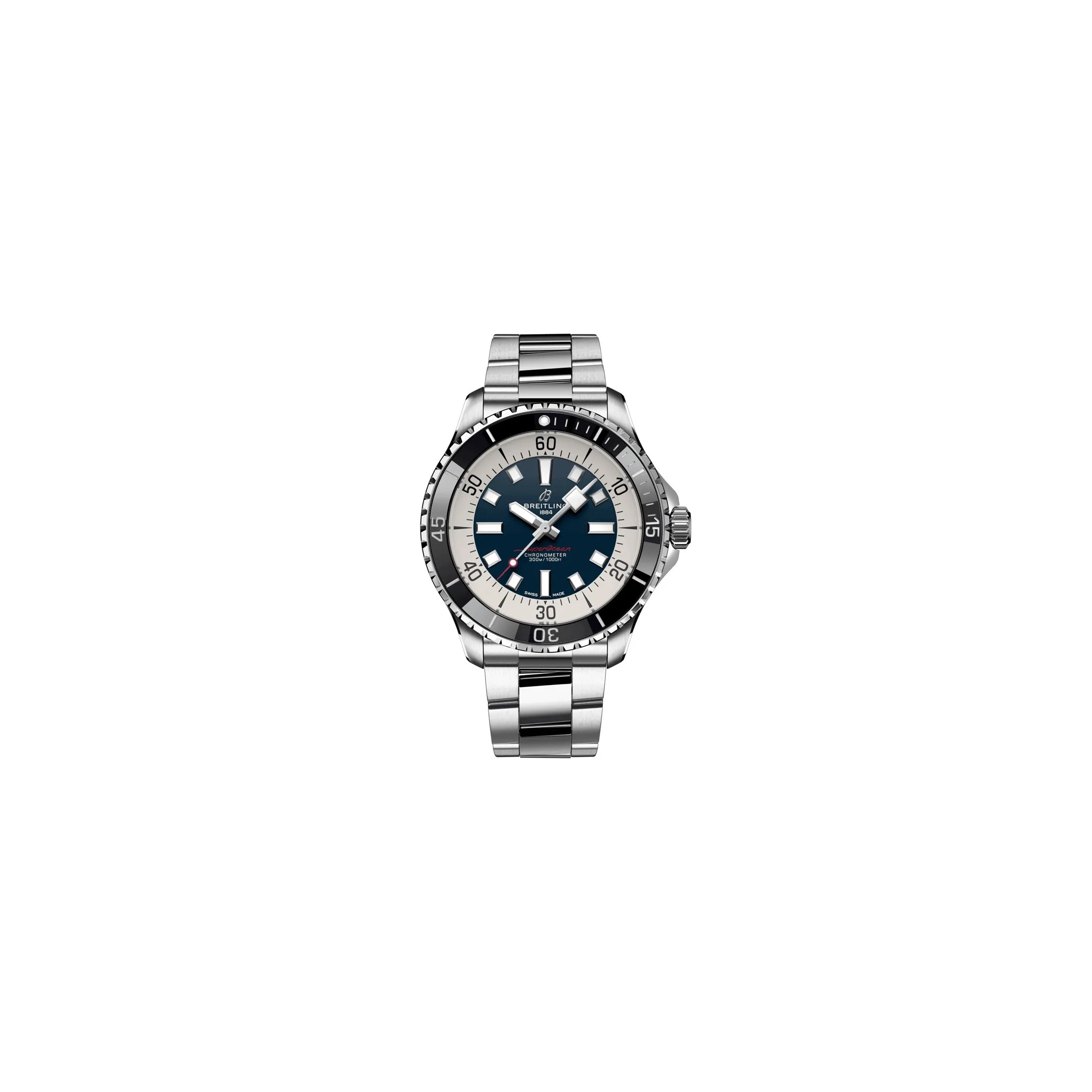 Montre Breitling Superocean automatique cadran bleu bracelet acier 44 mm