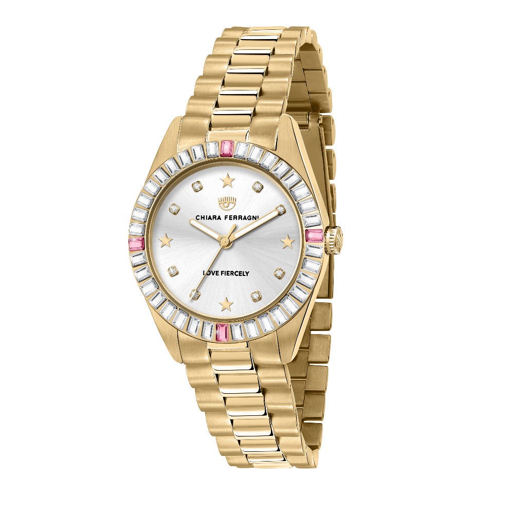 Chiara Ferragni Everyday gold watch with silver dial