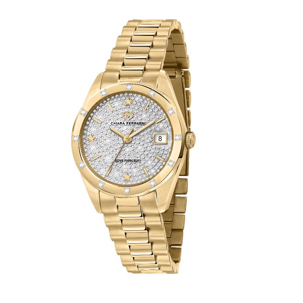 Chiara Ferragni Everyday gold watch with sparkling dial