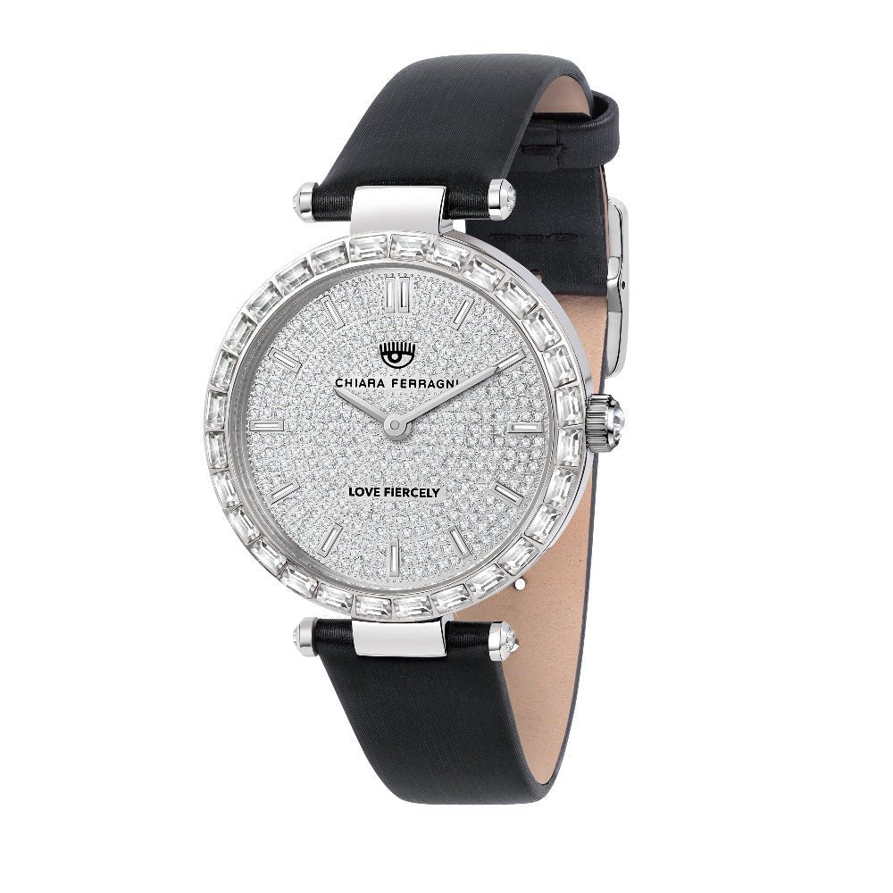Chiara Ferragni Lady Like black leather watch