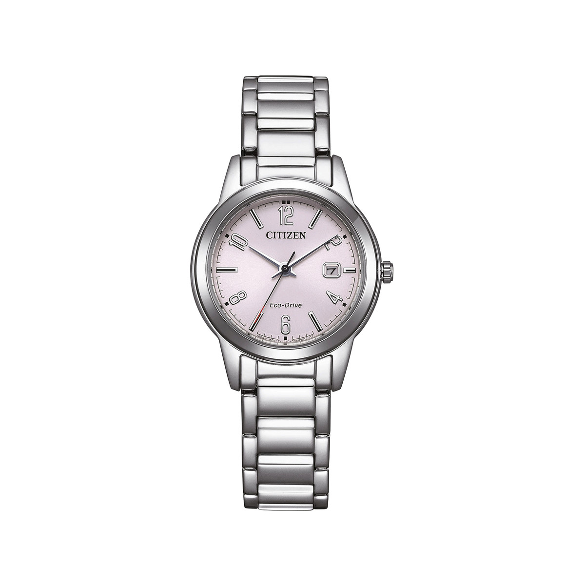 Montre CITIZEN platform femme eco-drive, bracelet acier inoxydable gris argent
