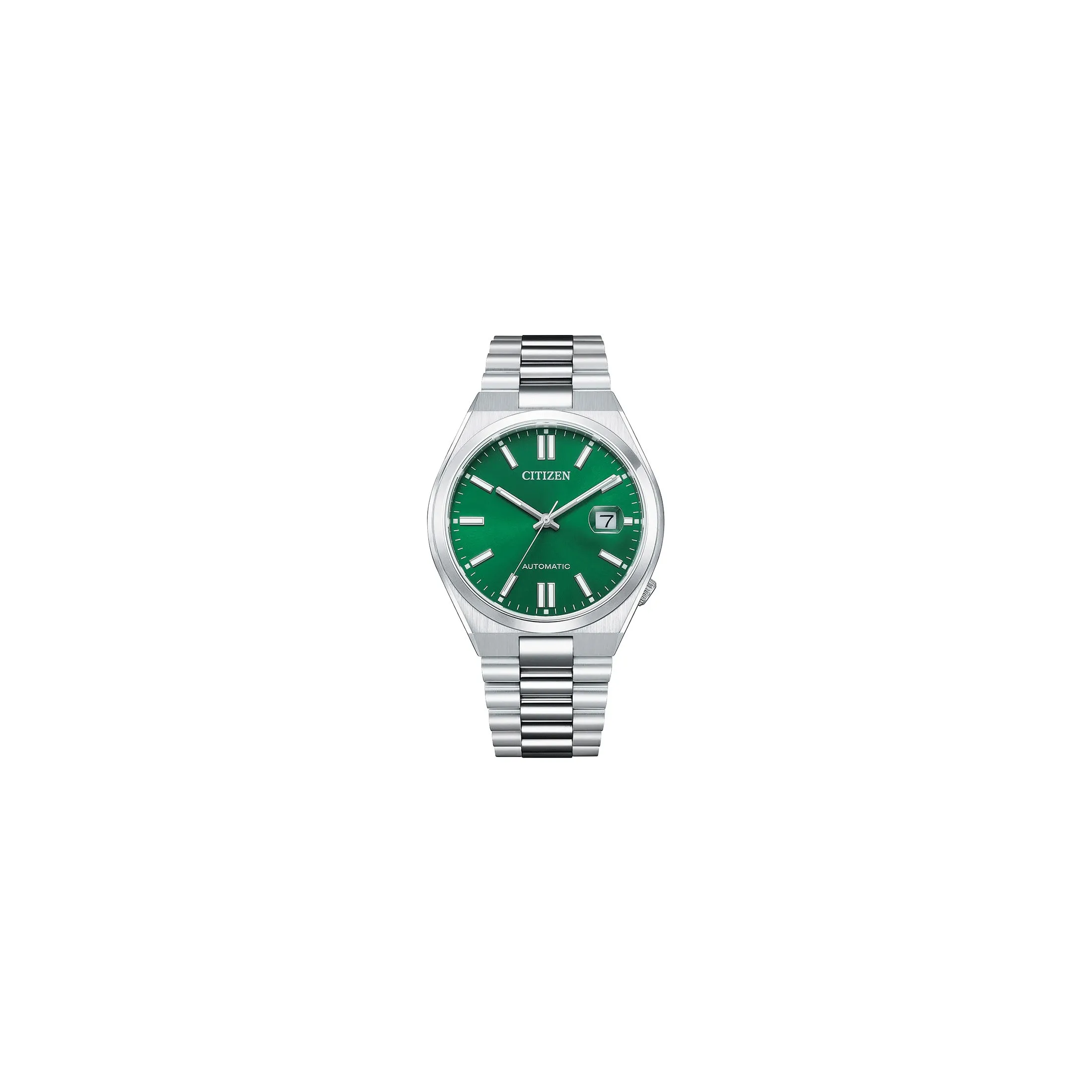 Montre Citizen Tsuyosa automatique cadran vert bracelet acier 40 mm