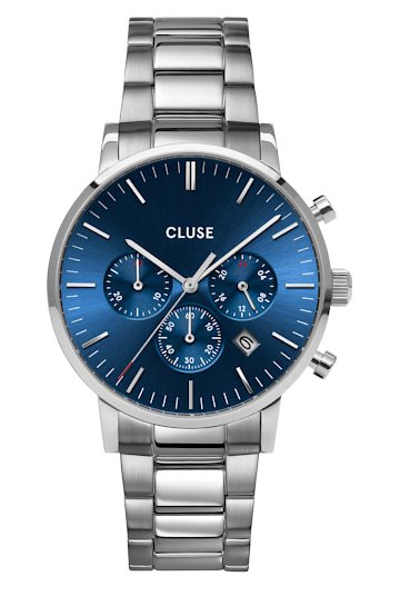 CLUSE Aravis chrono watch Blue steel