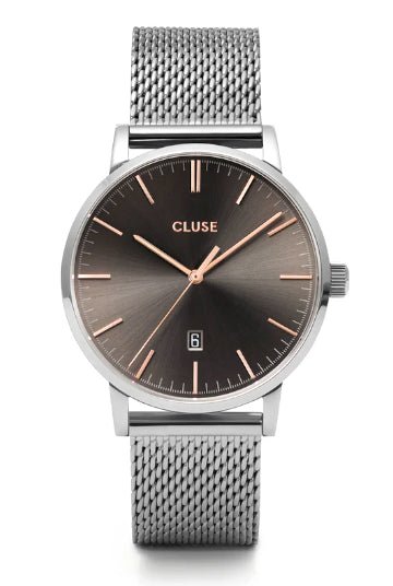 CLUSE Aravis Gray Milanese Mesh Watch